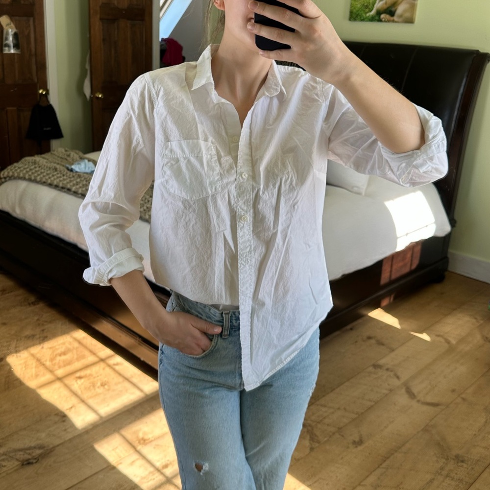 J. Crew Women’s Button Down White Shirt